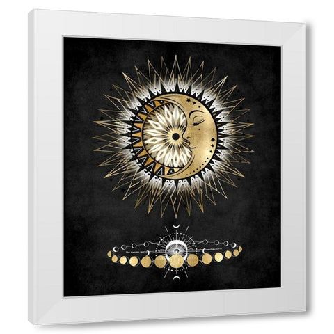 Meditative Moon II White Modern Wood Framed Art Print by Jeffries, Oliver