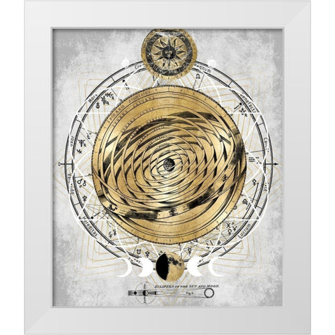 Zodiac Sphere I White Modern Wood Framed Art Print by Jeffries, Oliver