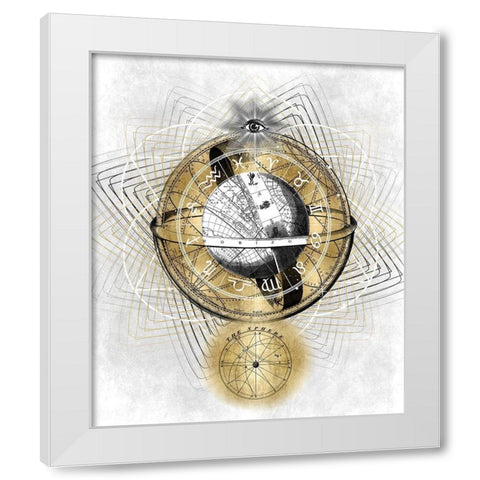 Zodiac Sphere II White Modern Wood Framed Art Print by Jeffries, Oliver