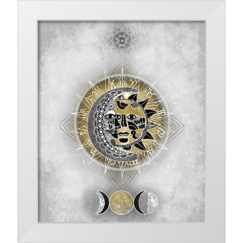 Moon and Sun I White Modern Wood Framed Art Print by Jeffries, Oliver
