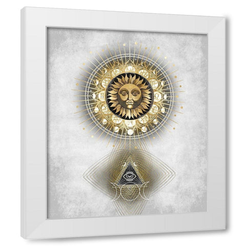 Radiant Sun I White Modern Wood Framed Art Print by Jeffries, Oliver