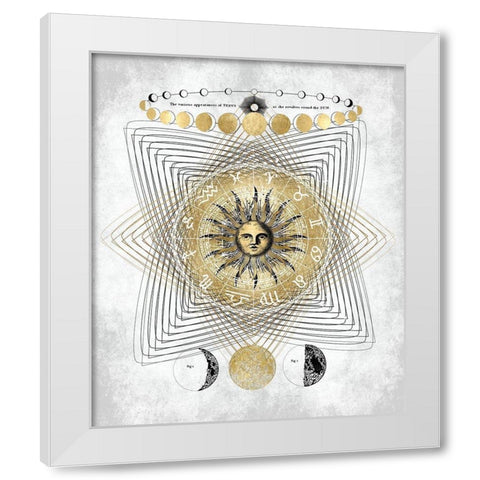 Zodiac Sun I White Modern Wood Framed Art Print by Jeffries, Oliver