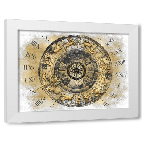 Zodiac Calendar I White Modern Wood Framed Art Print by Jeffries, Oliver