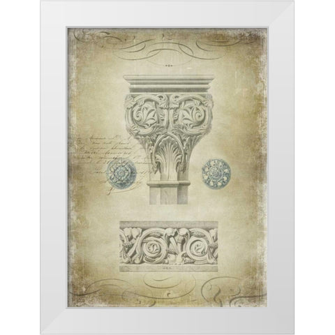Ornamental I White Modern Wood Framed Art Print by Jeffries, Oliver