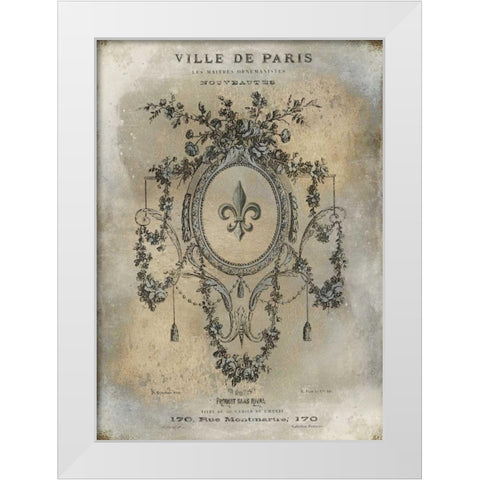 Ville de Paris White Modern Wood Framed Art Print by Jeffries, Oliver