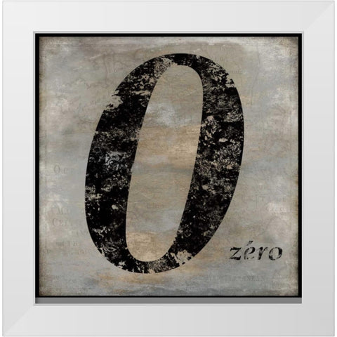 zero White Modern Wood Framed Art Print by Jeffries, Oliver