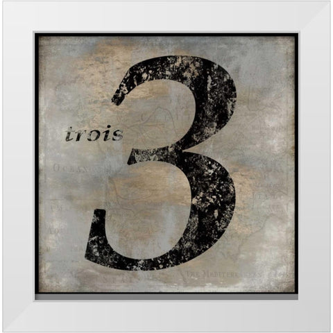 trois White Modern Wood Framed Art Print by Jeffries, Oliver