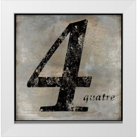 quatre White Modern Wood Framed Art Print by Jeffries, Oliver