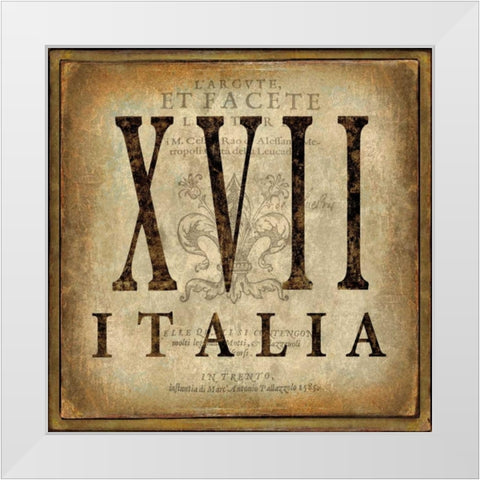 Italia White Modern Wood Framed Art Print by Jeffries, Oliver