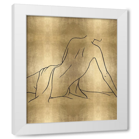 Female Figure Gold IV White Modern Wood Framed Art Print by Blake, Madeline