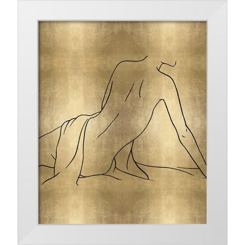 Female Figure Gold IV White Modern Wood Framed Art Print by Blake, Madeline