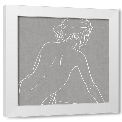 Female Figure Gray I White Modern Wood Framed Art Print by Blake, Madeline
