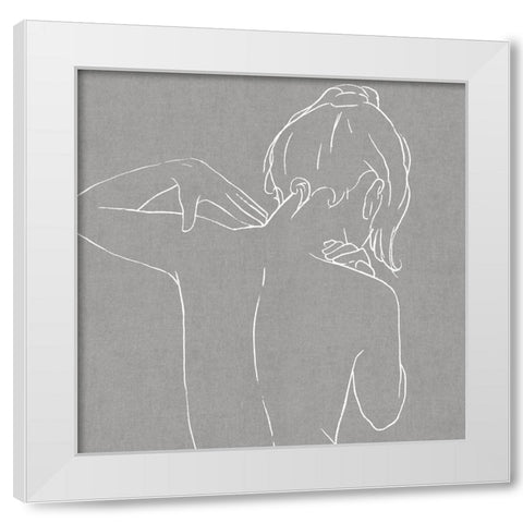 Female Figure Gray II White Modern Wood Framed Art Print by Blake, Madeline