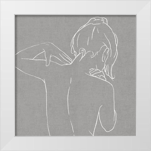 Female Figure Gray II White Modern Wood Framed Art Print by Blake, Madeline