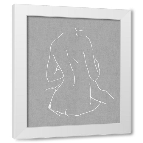 Female Figure Gray III White Modern Wood Framed Art Print by Blake, Madeline