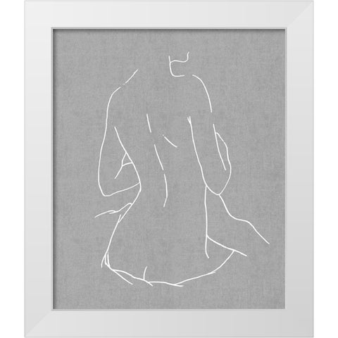 Female Figure Gray III White Modern Wood Framed Art Print by Blake, Madeline