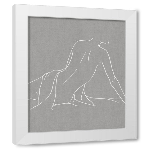 Female Figure Gray IV White Modern Wood Framed Art Print by Blake, Madeline