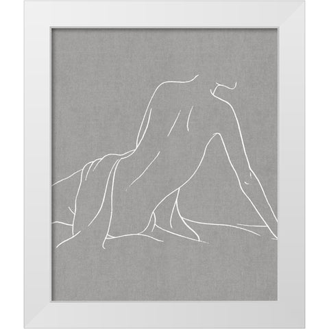 Female Figure Gray IV White Modern Wood Framed Art Print by Blake, Madeline