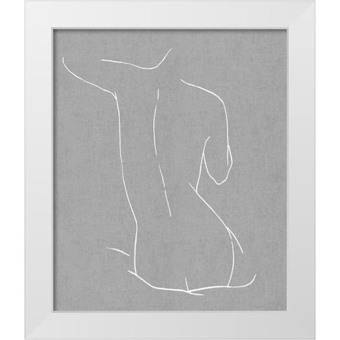 Female Figure Gray V White Modern Wood Framed Art Print by Blake, Madeline