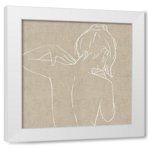 Female Figure Natural II White Modern Wood Framed Art Print by Blake, Madeline
