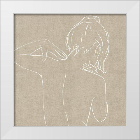 Female Figure Natural II White Modern Wood Framed Art Print by Blake, Madeline