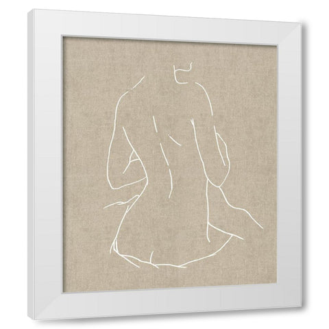 Female Figure Natural III White Modern Wood Framed Art Print by Blake, Madeline