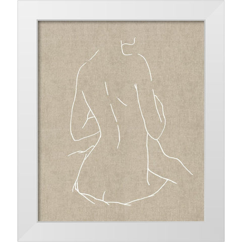 Female Figure Natural III White Modern Wood Framed Art Print by Blake, Madeline