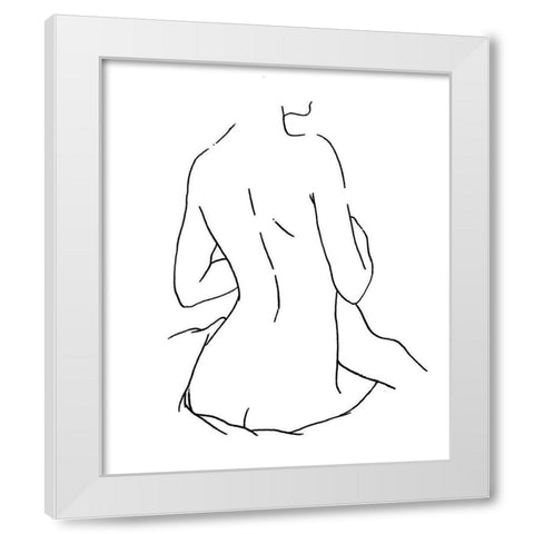 Female Figure III White Modern Wood Framed Art Print by Blake, Madeline
