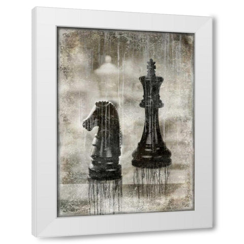 Checkmate II White Modern Wood Framed Art Print by Brennan, Russell