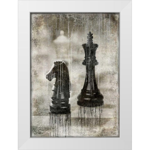 Checkmate II White Modern Wood Framed Art Print by Brennan, Russell