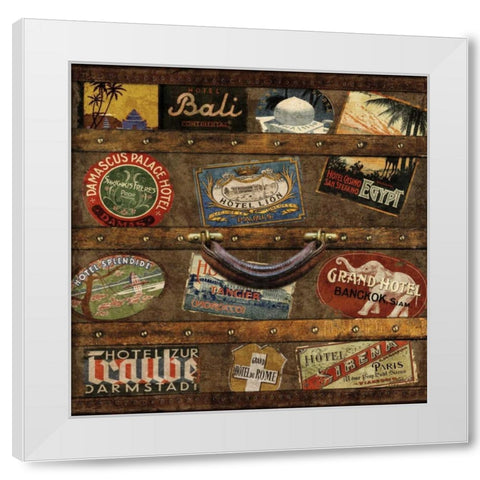 Well Traveled I White Modern Wood Framed Art Print by Brennan, Russell