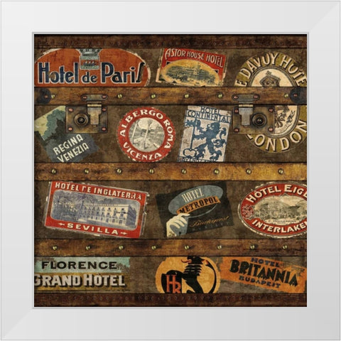 Well Traveled II White Modern Wood Framed Art Print by Brennan, Russell