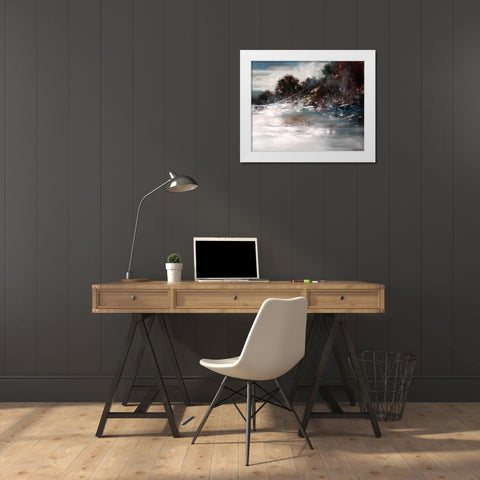 Winter Wind White Modern Wood Framed Art Print by Di Scenza, Ron