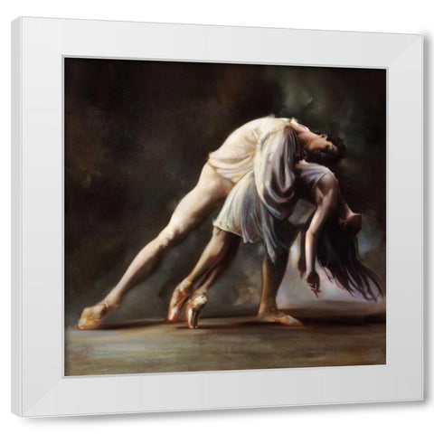 Hold Me White Modern Wood Framed Art Print by Di Scenza, Ron