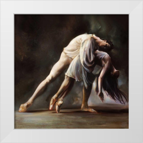 Hold Me White Modern Wood Framed Art Print by Di Scenza, Ron