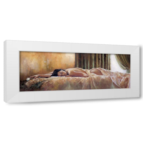 Quiet Moment White Modern Wood Framed Art Print by Di Scenza, Ron