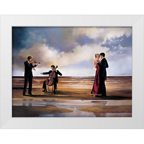 Dance with me White Modern Wood Framed Art Print by Di Scenza, Ron