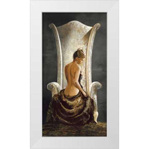 Lovely Lady White Modern Wood Framed Art Print by Di Scenza, Ron