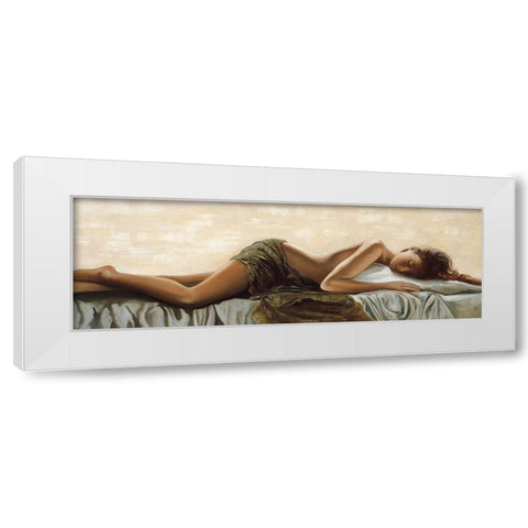 Peaceful White Modern Wood Framed Art Print by Di Scenza, Ron