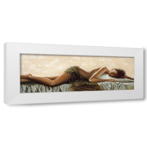 Peaceful White Modern Wood Framed Art Print by Di Scenza, Ron