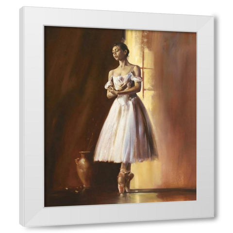 Resplendent White Modern Wood Framed Art Print by Di Scenza, Ron