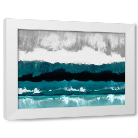 Cerulean View White Modern Wood Framed Art Print by Springer, Rachel