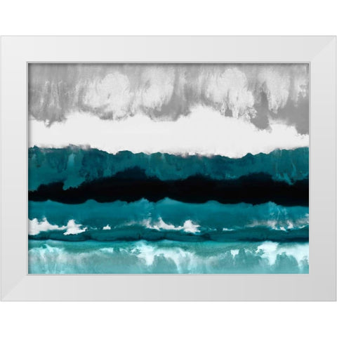 Cerulean View White Modern Wood Framed Art Print by Springer, Rachel