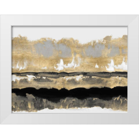 Golden Undertones I White Modern Wood Framed Art Print by Springer, Rachel