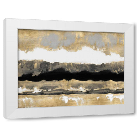Golden Undertones II White Modern Wood Framed Art Print by Springer, Rachel