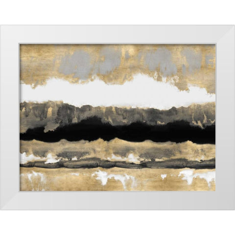 Golden Undertones II White Modern Wood Framed Art Print by Springer, Rachel