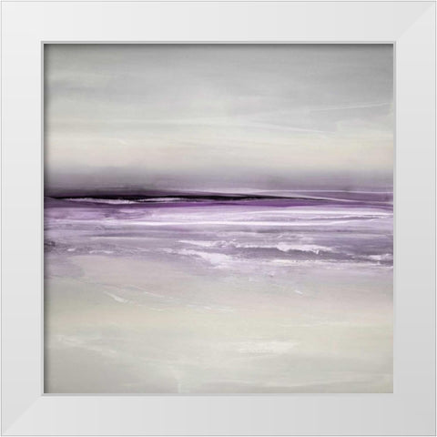 Sway in Amethyst White Modern Wood Framed Art Print by Springer, Rachel