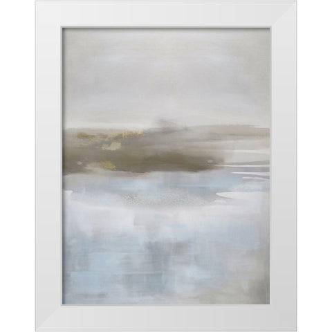 Pause in Neutral White Modern Wood Framed Art Print by Springer, Rachel