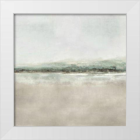 Quiet Horizon White Modern Wood Framed Art Print by Springer, Rachel