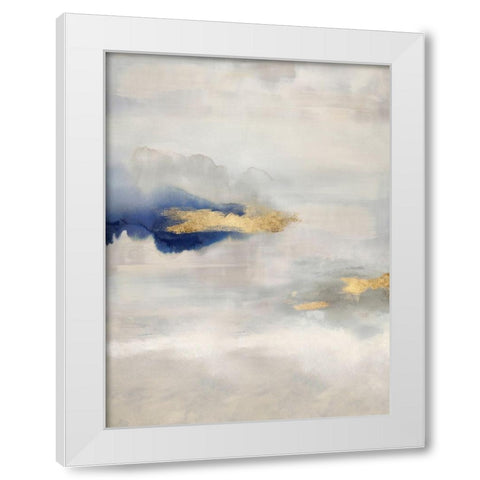 Ethereal with Blue V White Modern Wood Framed Art Print by Springer, Rachel